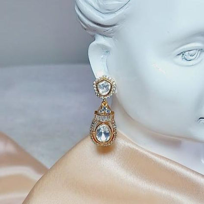 Gold Kundan Roma Drop