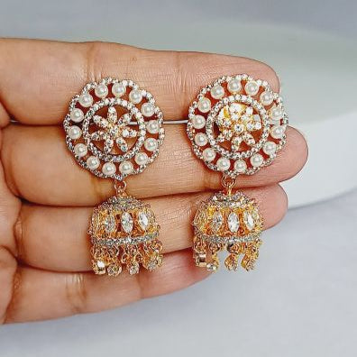 Gold Saisha Stud Jhumkis