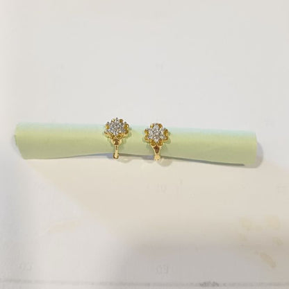 Gold Talika Diamond Hoops