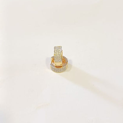 Gold Twisha Diamond Hoops