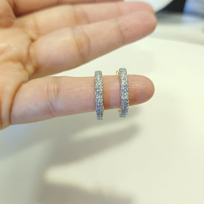 Gold Vihana Diamond Hoops
