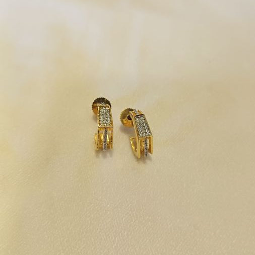 American Diamond Gold Yuvika Bali Earrings 