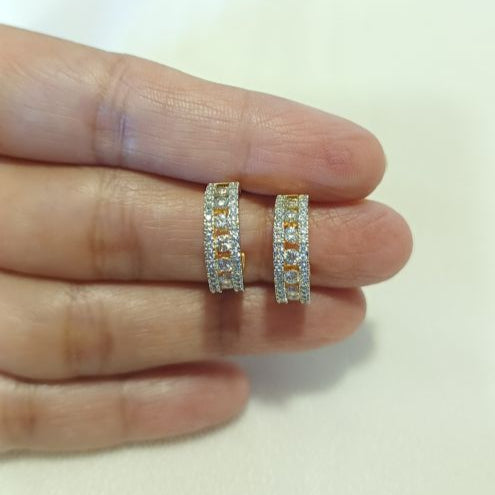 American Diamond Gold Zue Bali Earrings