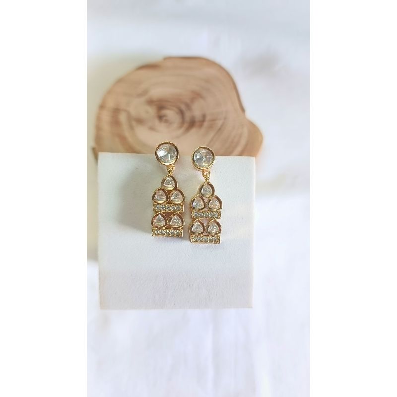 Gold Jigna Kundan Drop