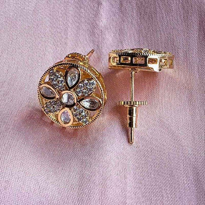 Gold Joye Kundan Studs