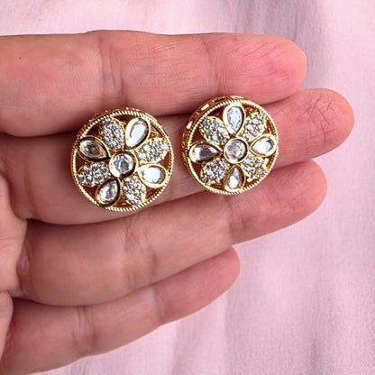 Gold Joye Kundan Studs