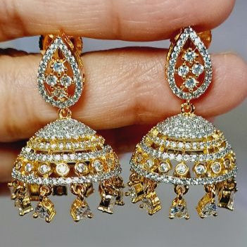 Gold Lila Jhumkis