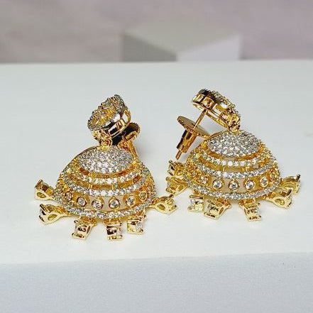 Gold Lila Jhumkis