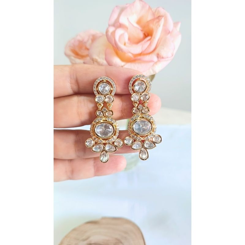 Gold Lonika Kundan Dangler