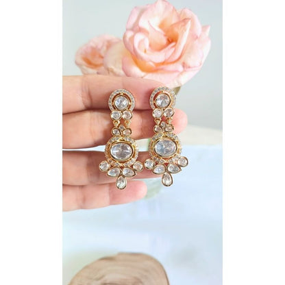 Gold Lonika Kundan Dangler