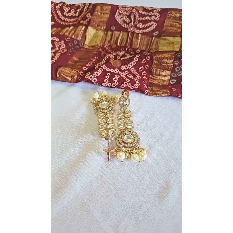 Gold Nithila Kundan Dangle