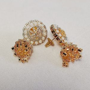 Gold Saisha Stud Jhumkis