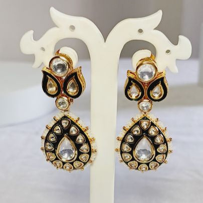 Green Bhatri Kundan Drop