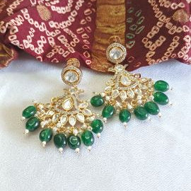 Green Nihan Kundan Dangler