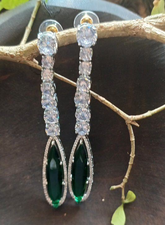 Green Opal Danglers