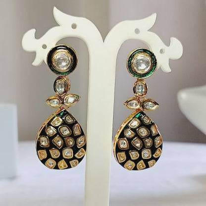 Green Varada Kundan Drop