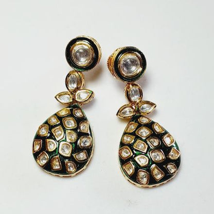 Green Varada Kundan Drop