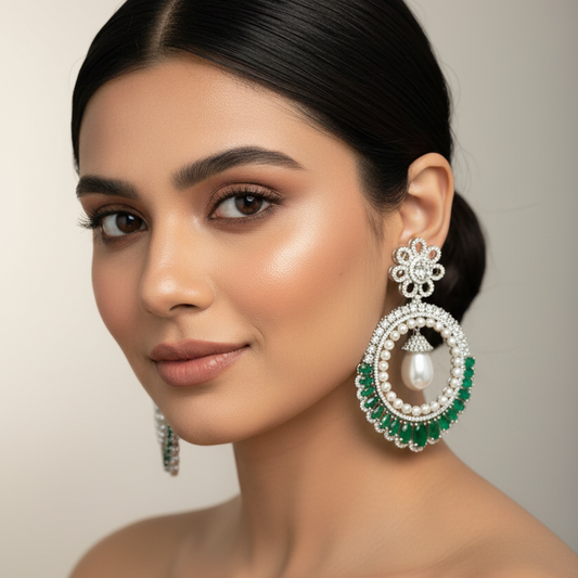 Green Ziva Chandbali