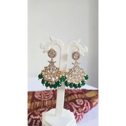 Green Nihan Kundan Dangler