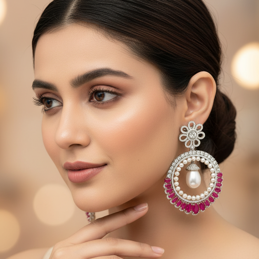 Magenta Ziva Chandbali