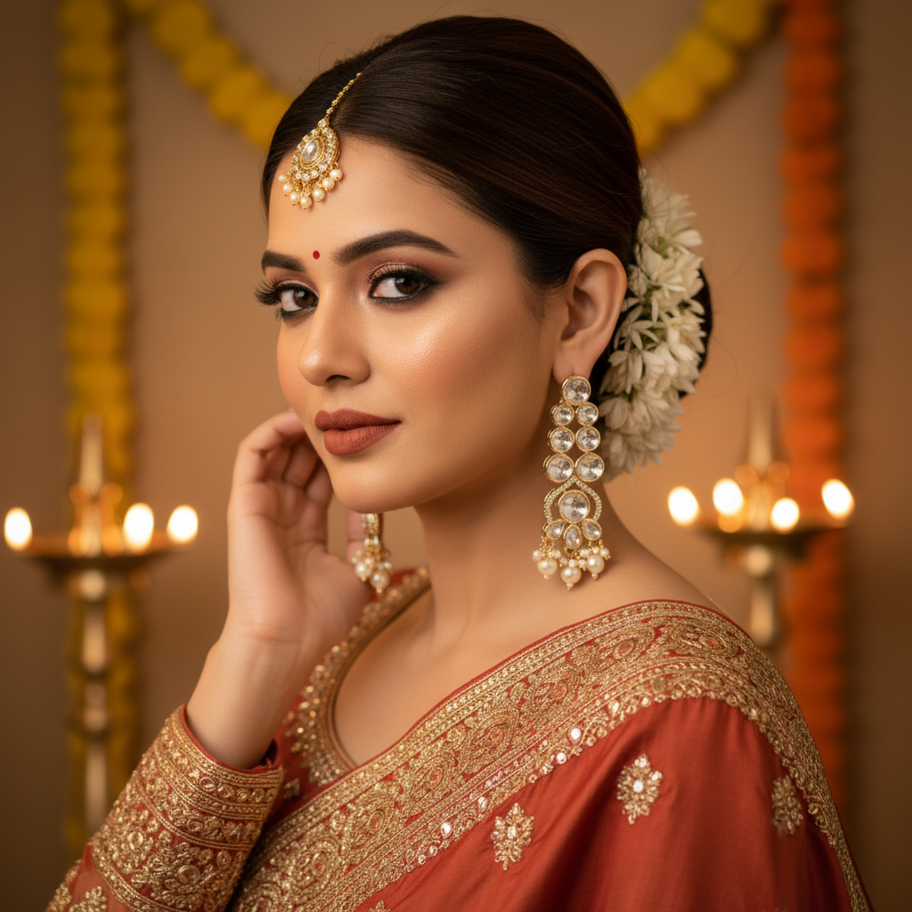 Pearl Latika Kundan Dangle