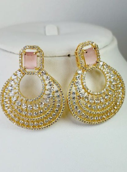 Pink Celina Chandbalis Gold