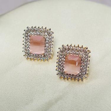 Pink Hiral Studs