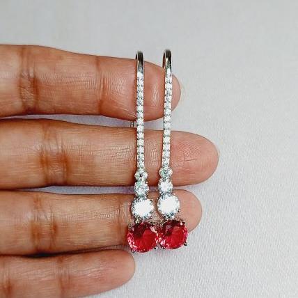 Red Ella Drop - Silver