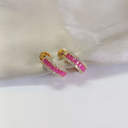 Red Ushma Diamond Bali - Gold