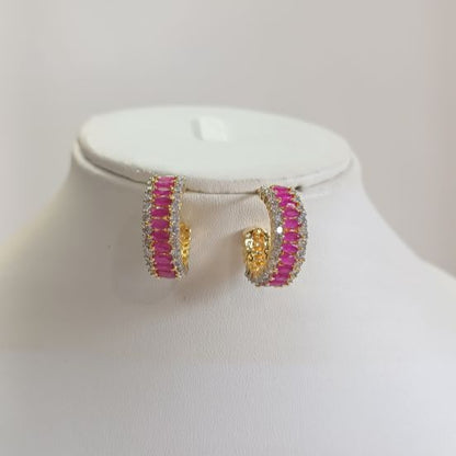 Red Ushma Diamond Bali - Gold