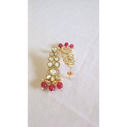Red Latika Kundan Dangle