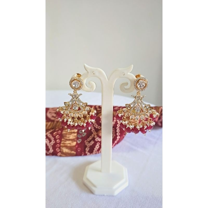 Red Nihan Kundan Dangle