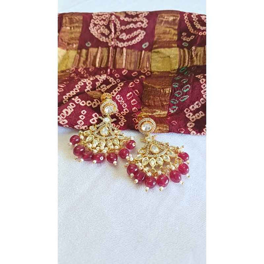 Red Nihan Kundan Dangle