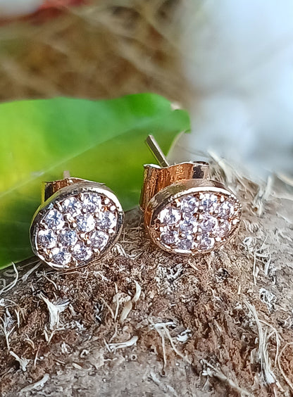 Rose Gold Lace Studs