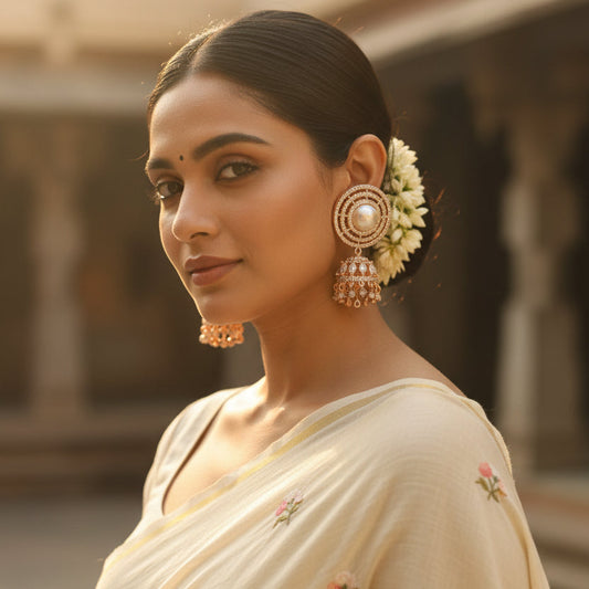 Rose Gold Palak Stud Jhumkis