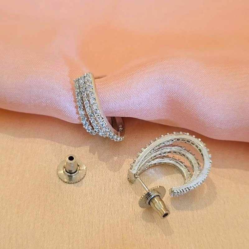 Silver Aabha Diamond Bali