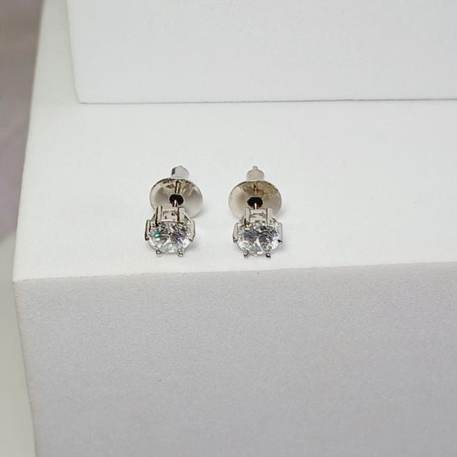 Silver Anali Solitaire Studs