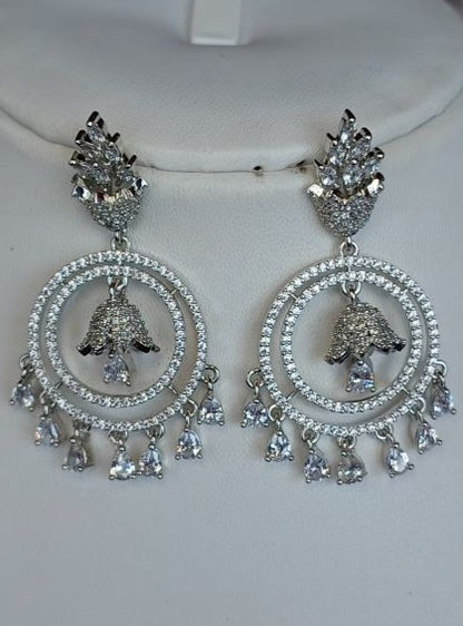 Silver Anika Chandbali