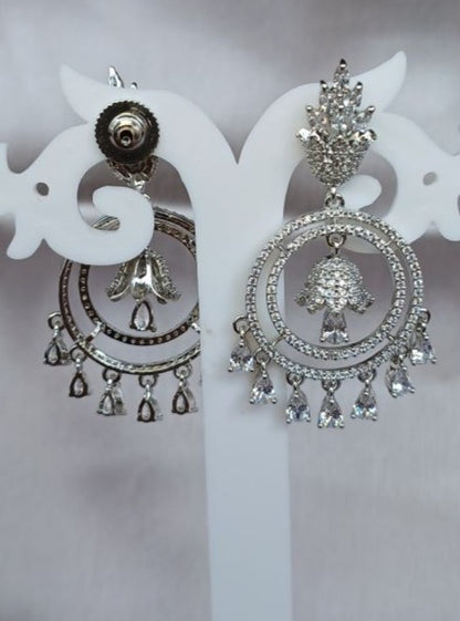 Silver Anika Chandbali