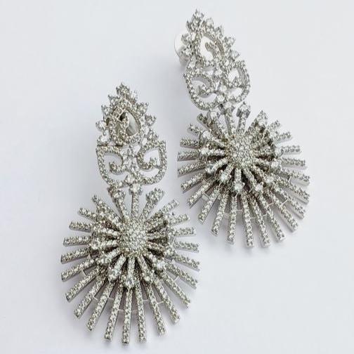 AD Silver Anjali Dangle Earrings