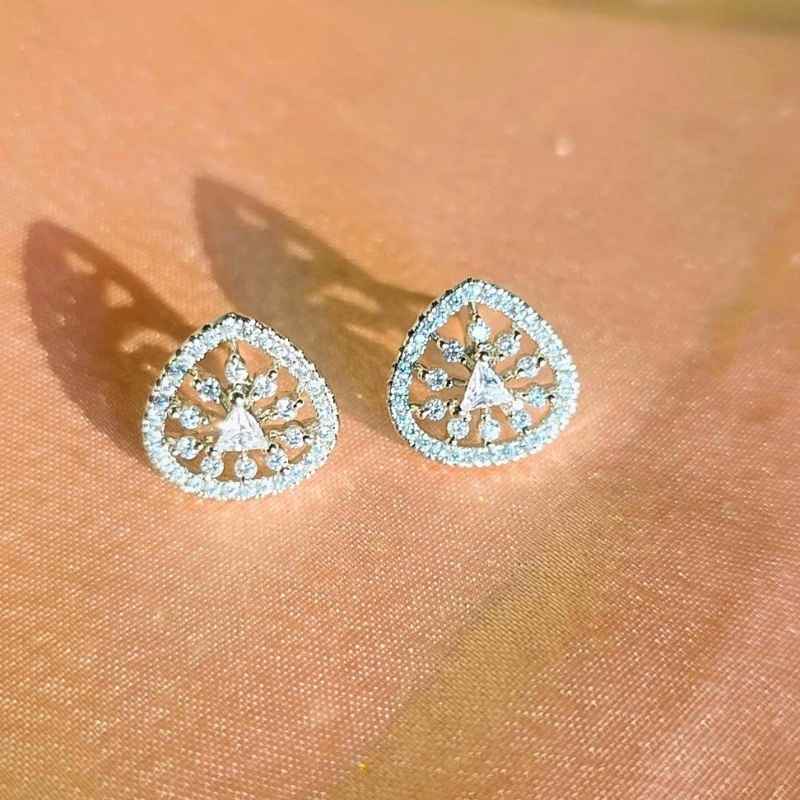 Silver Bhanu Diamond Studs