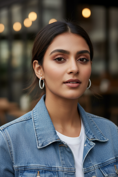 Silver Evani Hoop