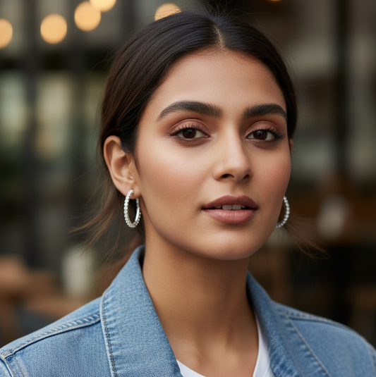 Silver Evani Hoop