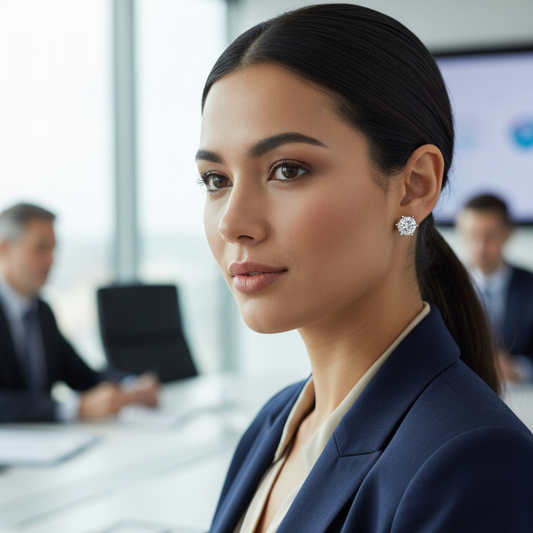 Silver Gargi Solitaire Studs