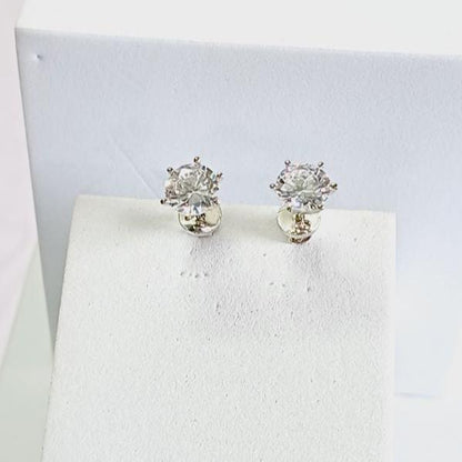 Silver Gargi Solitaire Studs