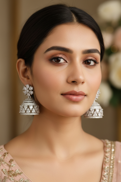 Silver Ghena Jhumki