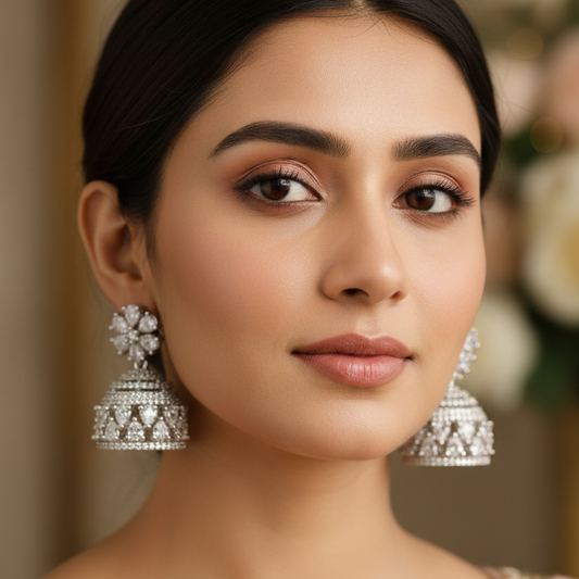 Silver Ghena Jhumki