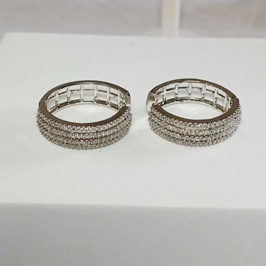 Silver Hetal Hoops