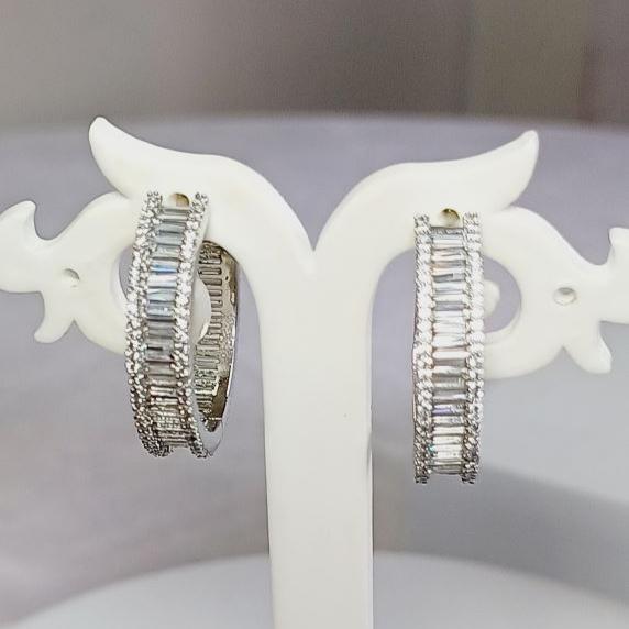 AD Silver Hetvi Hoop Earrings