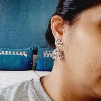 Silver Hirva Jhumki